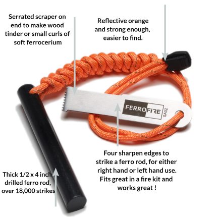 FS124 Heavy-Duty Fire Starter - 1/2 Inch Thick x 4 Inch Long ...