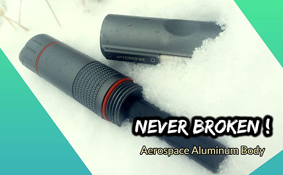 Multi-Function Survival Gear for bushcrafter, bushcraft Gear, EDC Gear with Replaceable Ferro Rod, Waterproof Capsule, Built-in Striker, Compass, Outdoor recreation