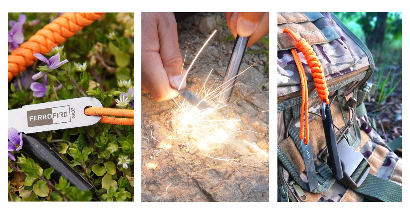 FERROFIRE FS124 ferrocerium rod emergency fire starter