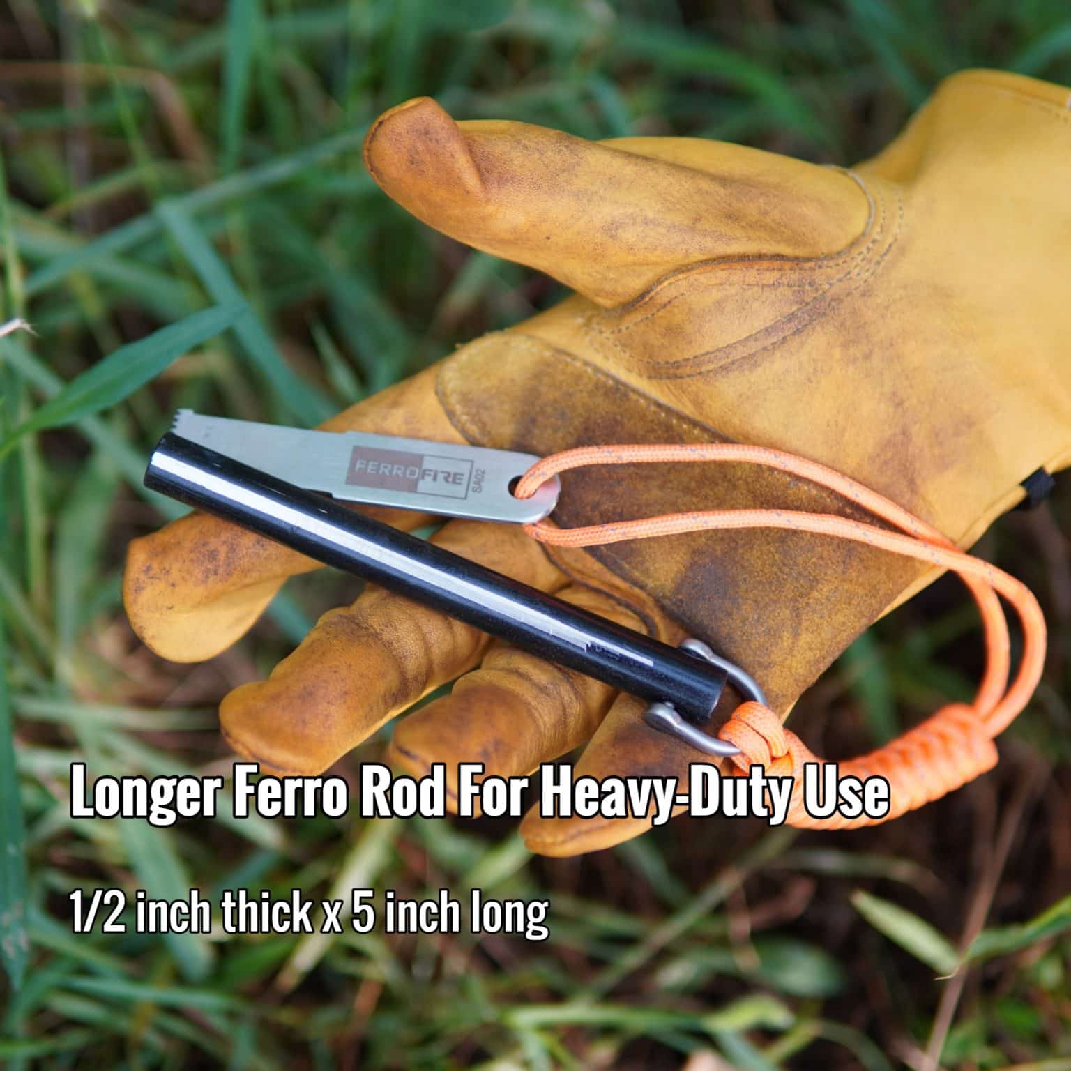 FS125 heavy-duty plus ferro rod fire starter